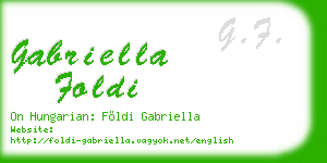 gabriella foldi business card