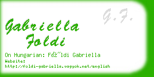 gabriella foldi business card